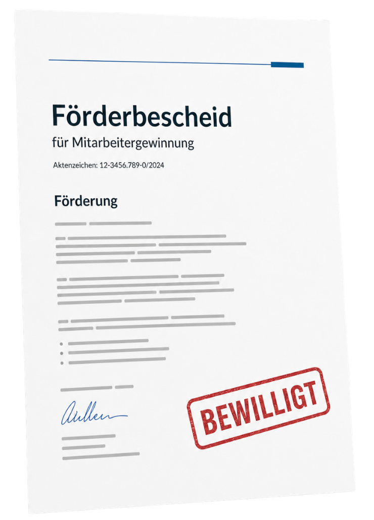 Förderbescheid bewilligt