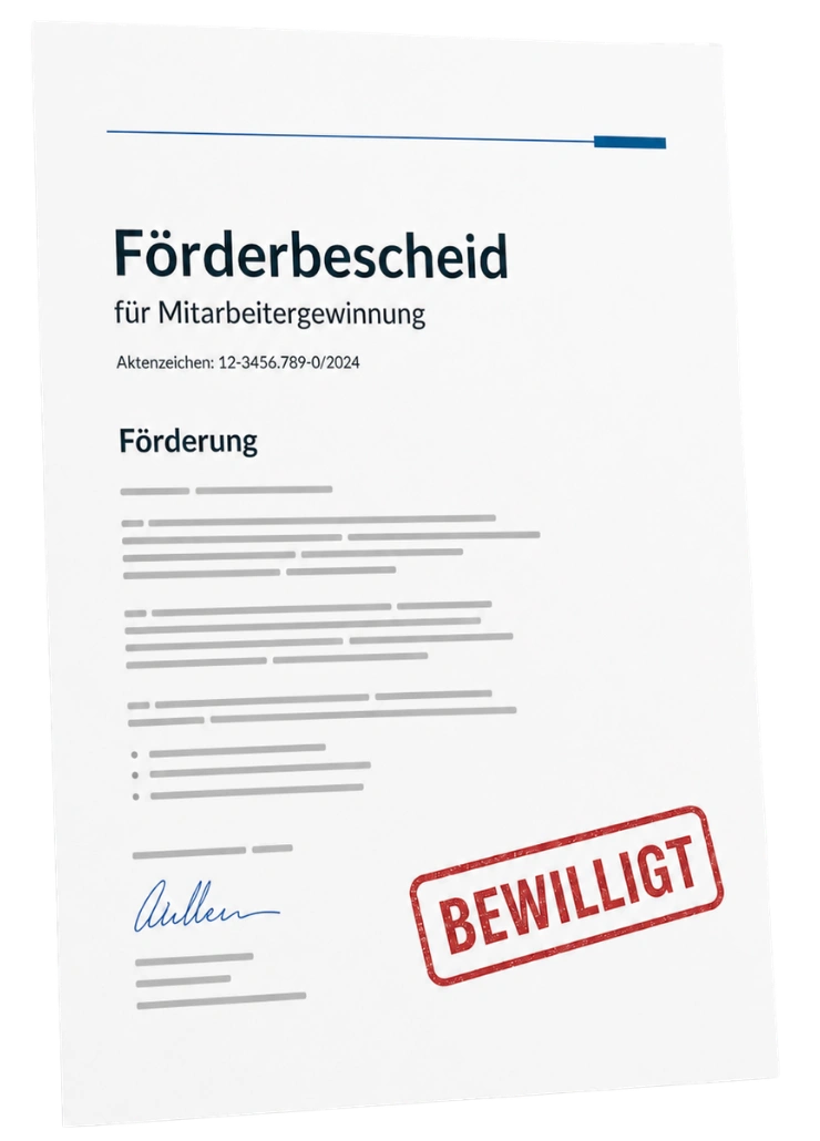 Bewilligter Förderbescheid